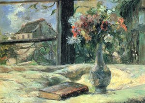 Flower Vase at the Window by Paul Gauguin